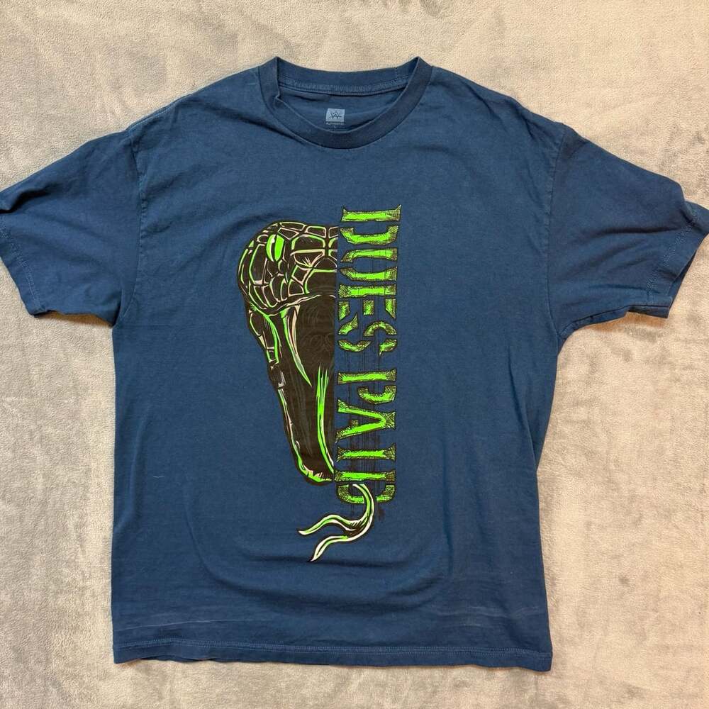 WWE Randy Orton The Viper Rko Dues Paid T-Shirt Size L Blue